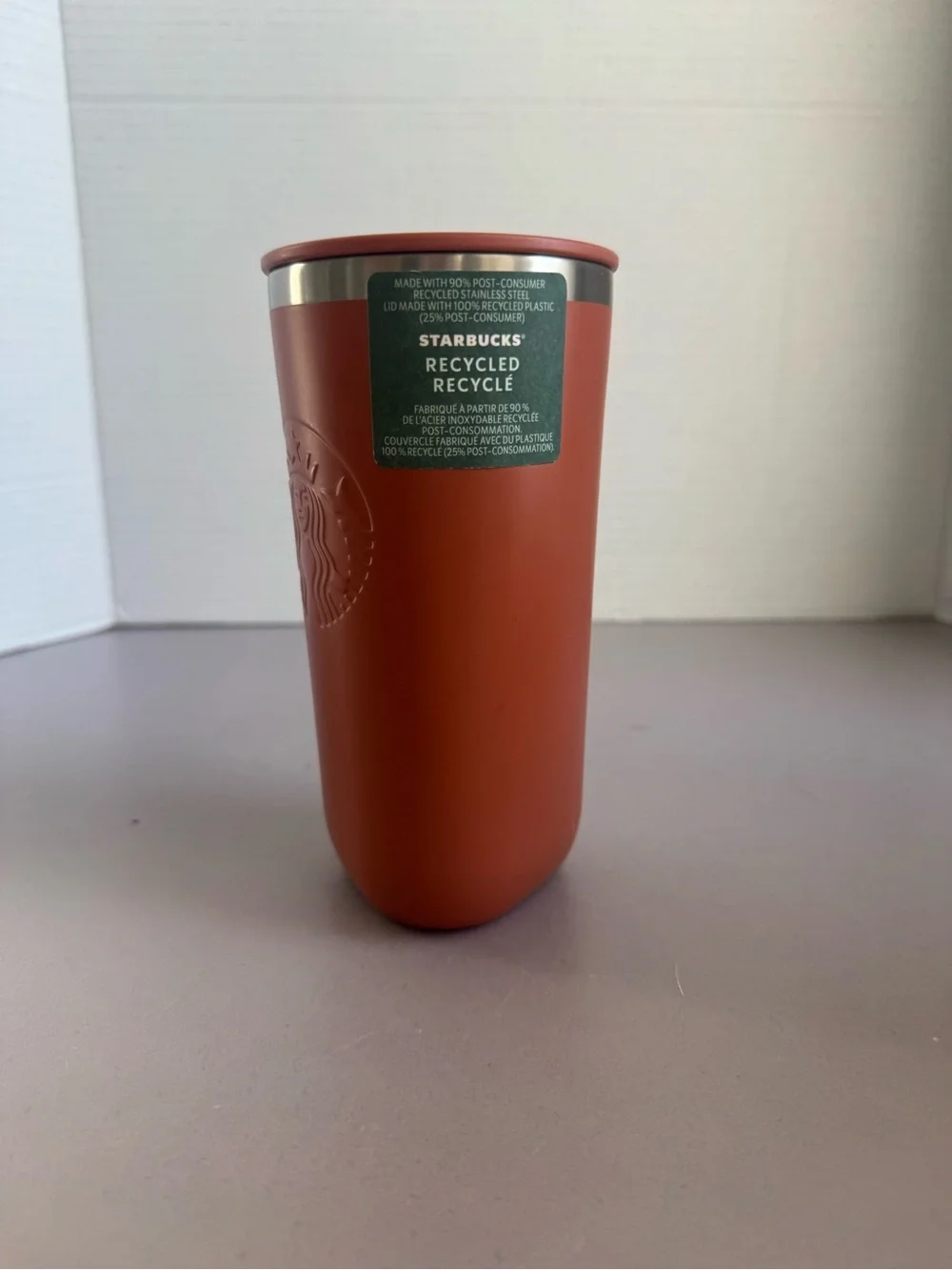 Starbucks Rust Orange Stainless Steel Travel Tumbler